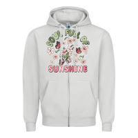 Dove Grey soul full of sunshine Zipper Hoodie - MaliasSmallBusiness