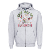 Heather Grey soul full of sunshine Zipper Hoodie - MaliasSmallBusiness