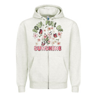 Oatmeal Heather soul full of sunshine Zipper Hoodie - MaliasSmallBusiness