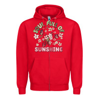 Red soul full of sunshine Zipper Hoodie - MaliasSmallBusiness