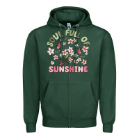 Sports Green soul full of sunshine Zipper Hoodie - MaliasSmallBusiness