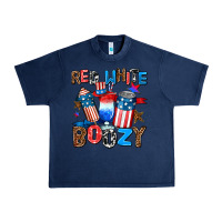 Navy red white boozy Urban Heavy Tee - AdoDesignShop