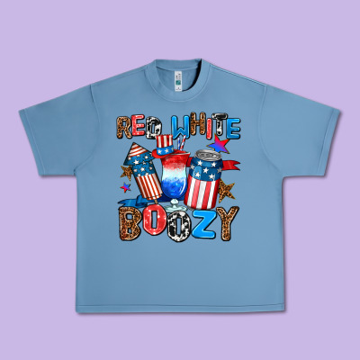 Red White Boozy Urban Heavy Tee Designed By Adodesignshop