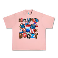 Salmon red white boozy Urban Heavy Tee - AdoDesignShop