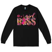Black girl boss afro black woman Long Sleeve Tee - NancyCooperArtShop
