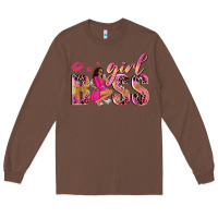 Chestnut girl boss afro black woman Long Sleeve Tee - NancyCooperArtShop