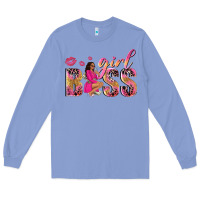 Colony Blue girl boss afro black woman Long Sleeve Tee - NancyCooperArtShop