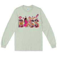 Matcha girl boss afro black woman Long Sleeve Tee - NancyCooperArtShop