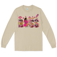 Mushroom girl boss afro black woman Long Sleeve Tee - NancyCooperArtShop