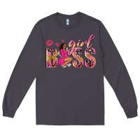 Smoke girl boss afro black woman Long Sleeve Tee - NancyCooperArtShop