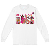 Girl Boss Afro Black Woman Long Sleeve Tee | Teevron