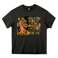 Asphalt Even in the midst of my storm afro woman Heavy Core Tee - RanaPortraitStore