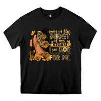 Black Even in the midst of my storm afro woman Heavy Core Tee - RanaPortraitStore