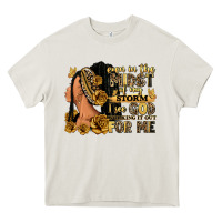 Cream Even in the midst of my storm afro woman Heavy Core Tee - RanaPortraitStore