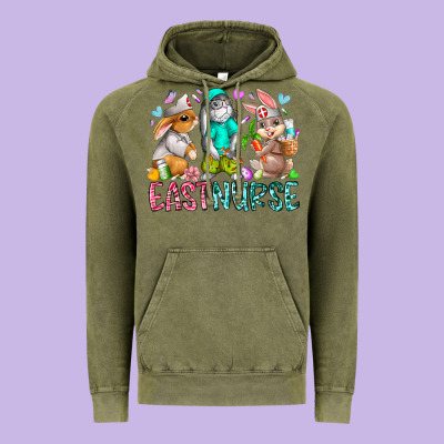 East Nurse Vintage Hoodie Designed By Racoondesign