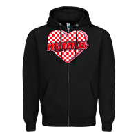 Black valentine mama Zipper Hoodie - MaliasSmallBusiness