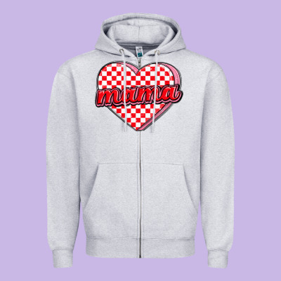 Valentine Mama Zipper Hoodie Designed By Maliassmallbusiness
