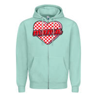 Seafoam valentine mama Zipper Hoodie - MaliasSmallBusiness