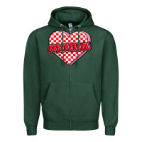 Sports Green valentine mama Zipper Hoodie - MaliasSmallBusiness