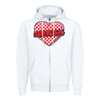 White valentine mama Zipper Hoodie - MaliasSmallBusiness