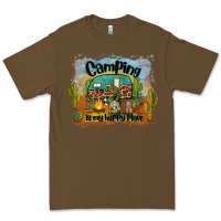 Cacao camping is my happy place Premium Tee - BarkalooDesign