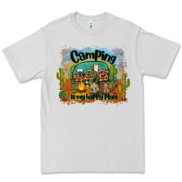 Dove Grey camping is my happy place Premium Tee - BarkalooDesign