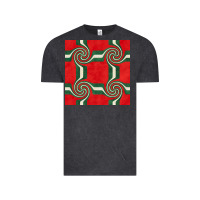 Vintage Black retro christmas seamless pattern Vintage Tee - BundleAndBundleShop