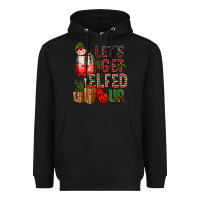 Black Let's Get Elfed Up Christmas Heavyweight Hoodie - BundleAndBundleShop