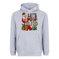 Heather Grey Let's Get Elfed Up Christmas Heavyweight Hoodie - BundleAndBundleShop