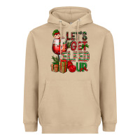 Mushroom Let's Get Elfed Up Christmas Heavyweight Hoodie - BundleAndBundleShop