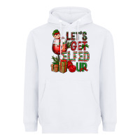 White Let's Get Elfed Up Christmas Heavyweight Hoodie - BundleAndBundleShop
