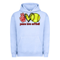 Pigment Grape Ice Peace love Softball Urban Hoodie - HowdyJamesFarm