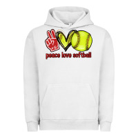 Peace Love Softball Urban Hoodie | Teevron