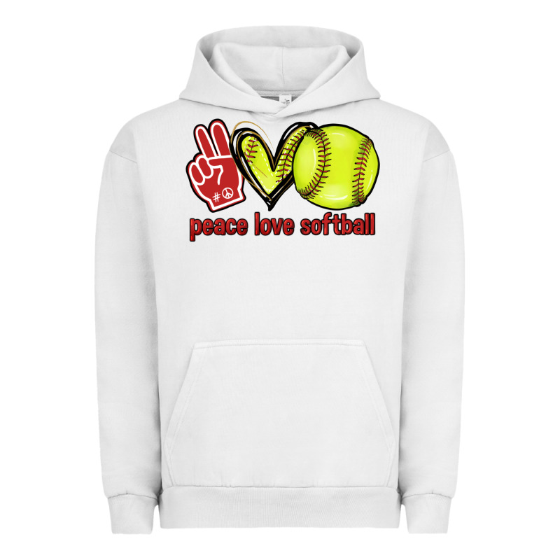 Peace Love Softball Urban Hoodie by HowdyJamesFarm | Teevron