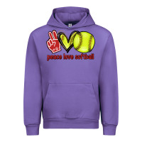 Tulip Peace love Softball Urban Hoodie - HowdyJamesFarm