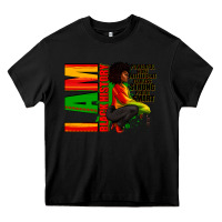Black I am black history Afro American woman Heavy Core Tee - RanaPortraitStore