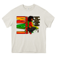 Cream I am black history Afro American woman Heavy Core Tee - RanaPortraitStore