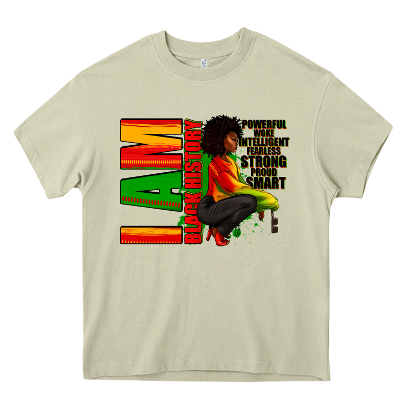 I Am Black History Afro American Woman Heavy Core Tee by RanaPortraitStore | Teevron