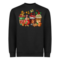 Black christmas cookie coffee cups Heavyweight Sweatshirt - AdoDesignShop