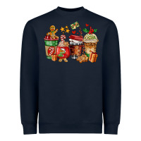 Navy christmas cookie coffee cups Heavyweight Sweatshirt - AdoDesignShop