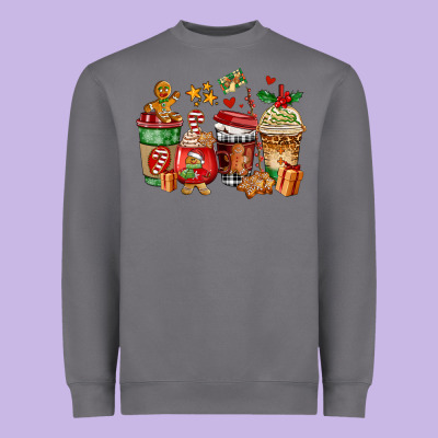 Christmas Cookie Coffee Cups Heavyweight Sweatshirt Designed By Adodesignshop