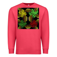Cardinal african and leaf seamless pattern Premium Sweatshirt - BundleAndBundleShop