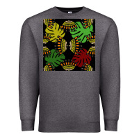 Charcoal Heather african and leaf seamless pattern Premium Sweatshirt - BundleAndBundleShop