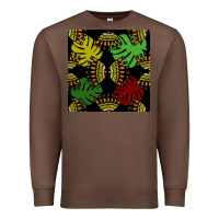Chestnut african and leaf seamless pattern Premium Sweatshirt - BundleAndBundleShop