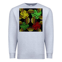 Heather Grey african and leaf seamless pattern Premium Sweatshirt - BundleAndBundleShop