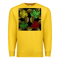 Lemon african and leaf seamless pattern Premium Sweatshirt - BundleAndBundleShop