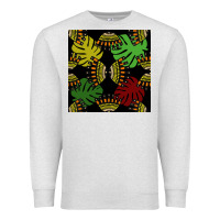 Oatmeal Heather african and leaf seamless pattern Premium Sweatshirt - BundleAndBundleShop