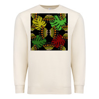 Sandshell african and leaf seamless pattern Premium Sweatshirt - BundleAndBundleShop