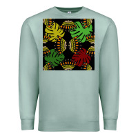 Seafoam african and leaf seamless pattern Premium Sweatshirt - BundleAndBundleShop