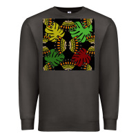 Smoke african and leaf seamless pattern Premium Sweatshirt - BundleAndBundleShop